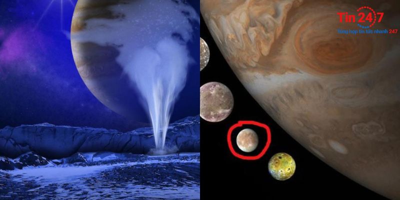 Phát Hiện Mặt trăng Europa Của Sao Mộc Có Dấu Vết Sự Sống